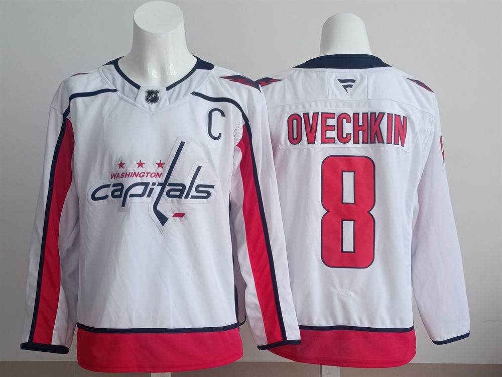Men 2025 Washington Capitals #8 Ovechkin White Fanatics Home Premium NHL Jersey style 1->washington capitals->NHL Jersey